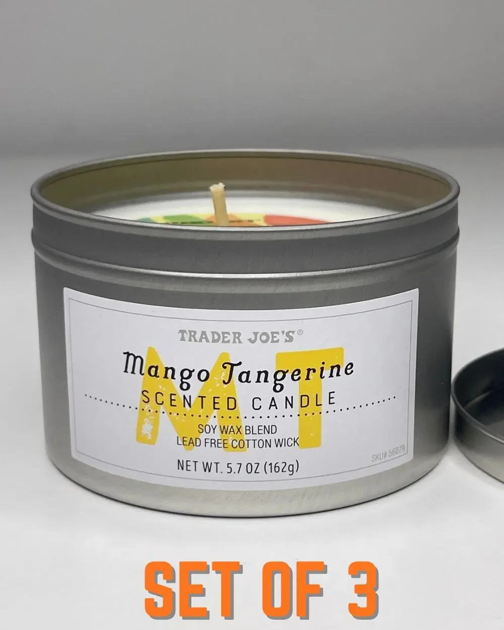 Set of 3 Trader Joe’s Tomato Leaf Scented Candles Soy Wax Limited Edition! 5.3oz